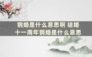 钢婚是什么意思啊 结婚十一周年钢婚是什么意思